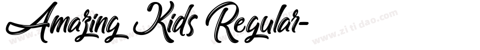 Amazing Kids Regular字体转换